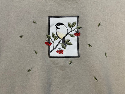 Vintage 1990s embroidered bird crewneck