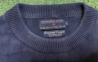 Vintage 1990s Hathaway Sport navy knit crewneck