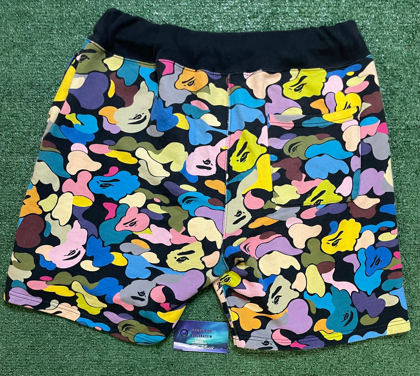 A Bathing Ape Bape Multi camo sweat shorts