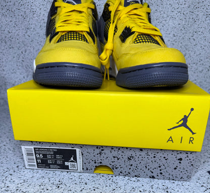 Jordan 4 Lightning 9.5 Men/11 Women “Preowned”