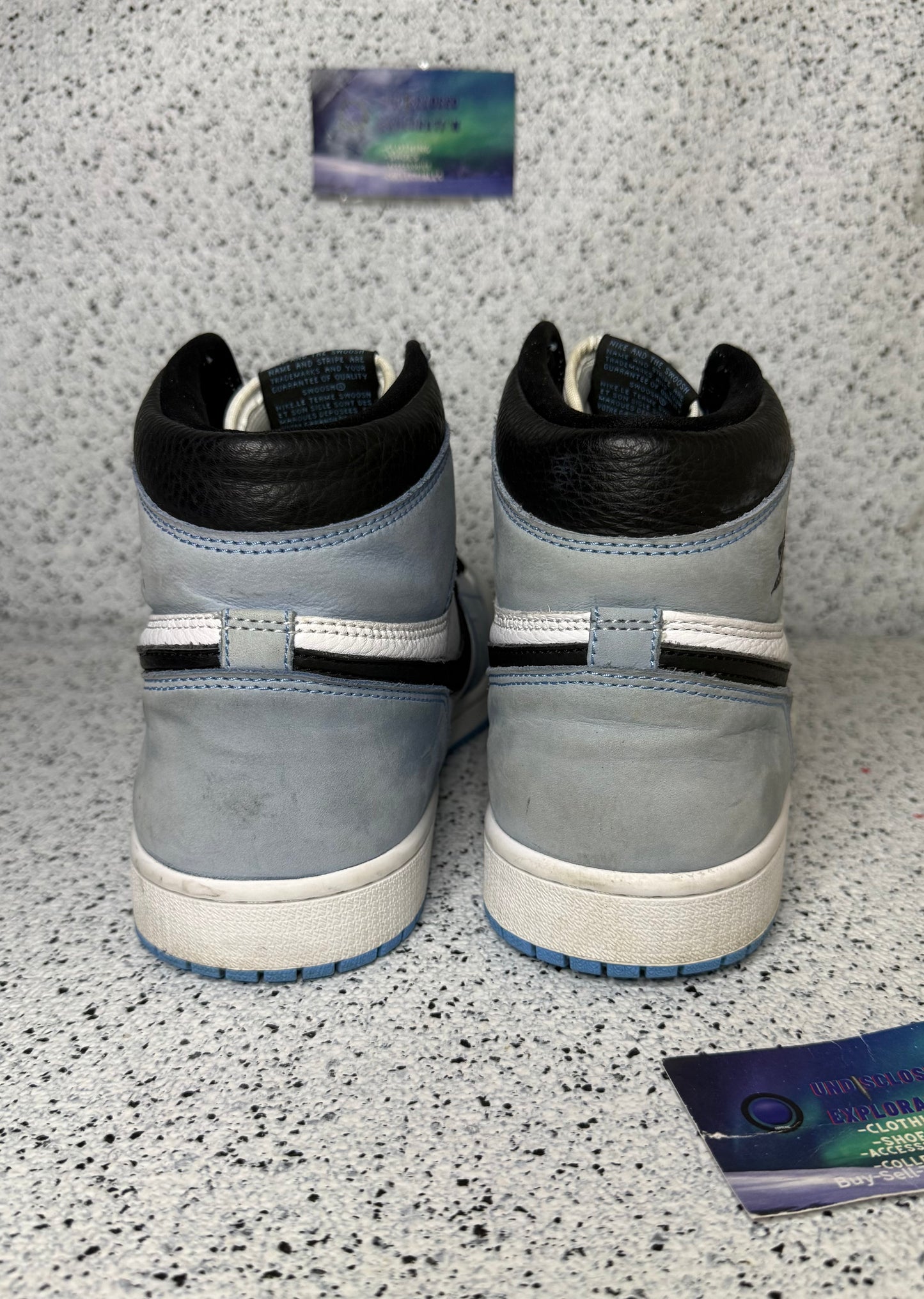 Jordan 1 University Blue 10.5 Men/12 Women “Preowned”