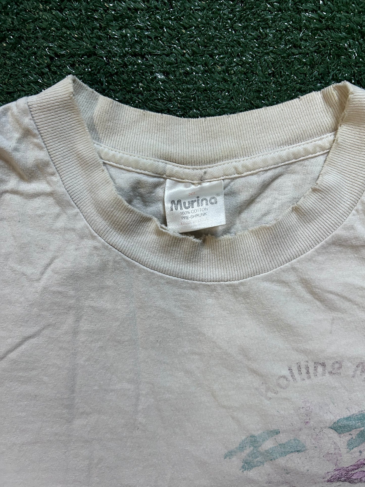 Vintage 1990s rolling man buggy thing distressed tee