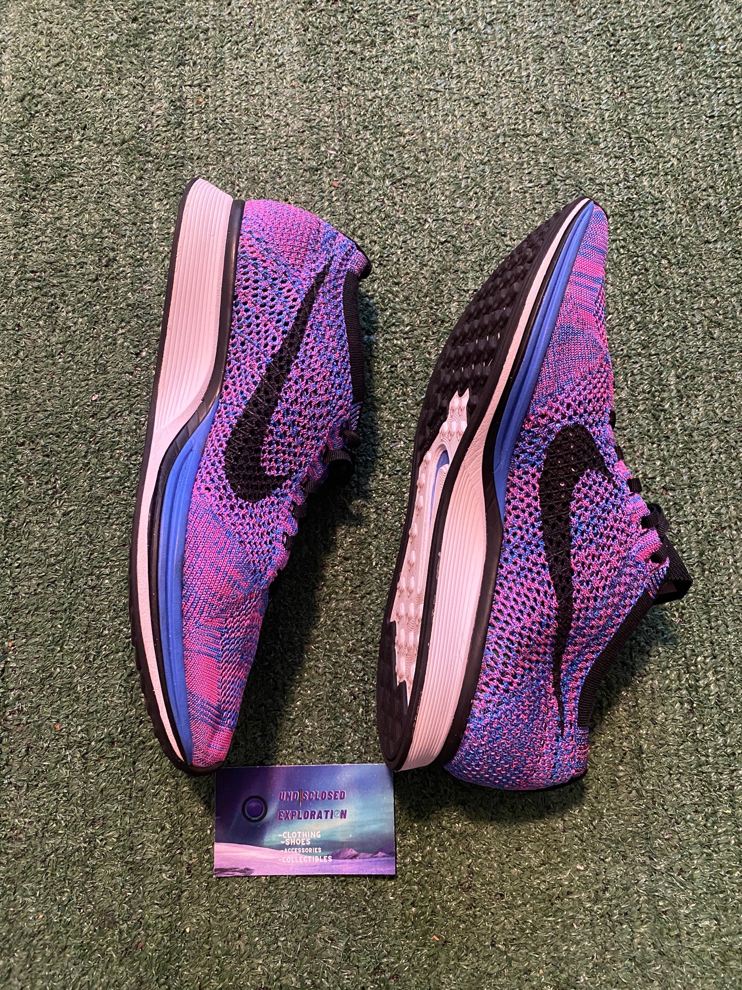 Nike Flyknit racer indigo size 10men/11.5women