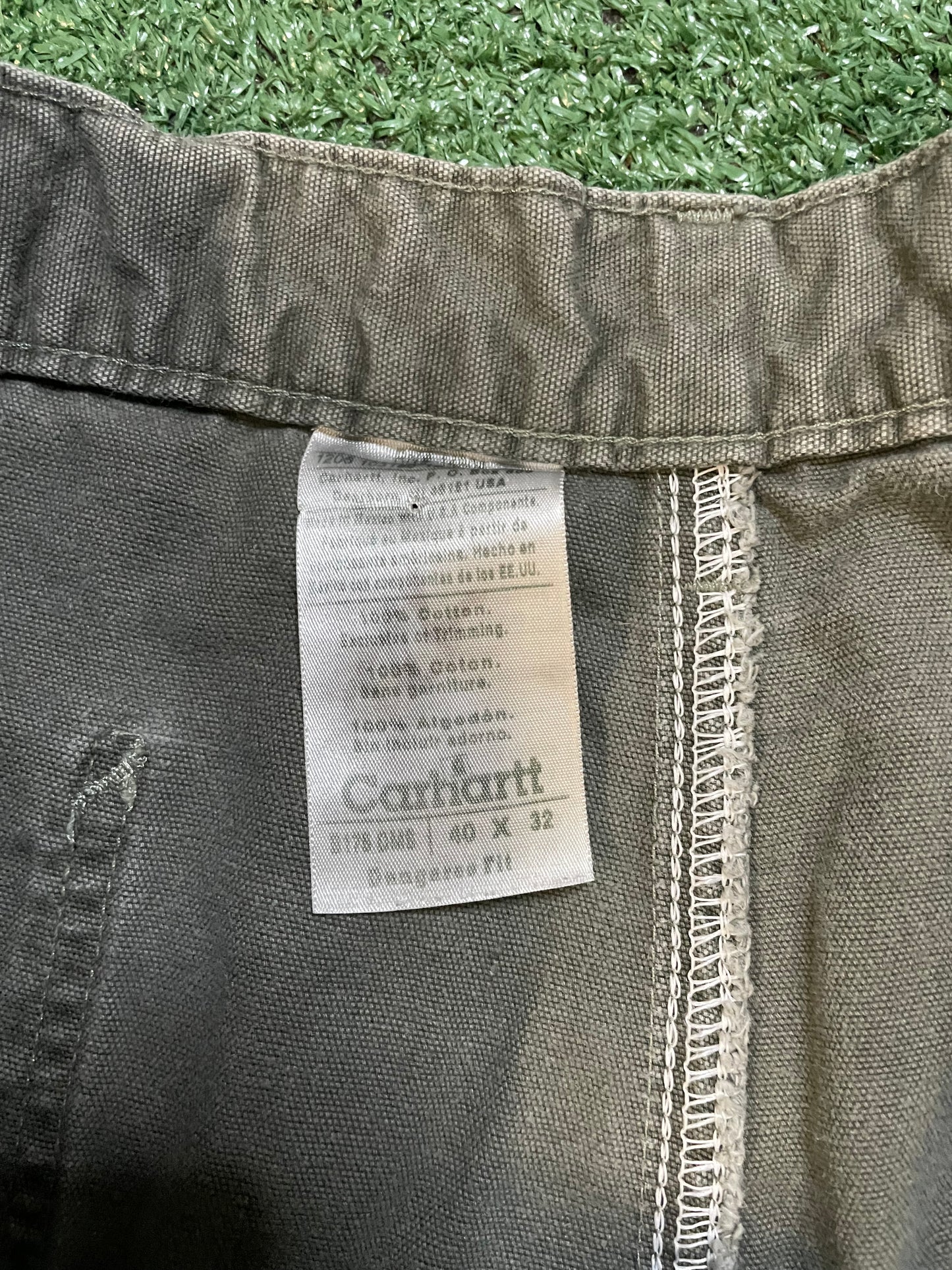Vintage Carhartt carpenter moss green pants