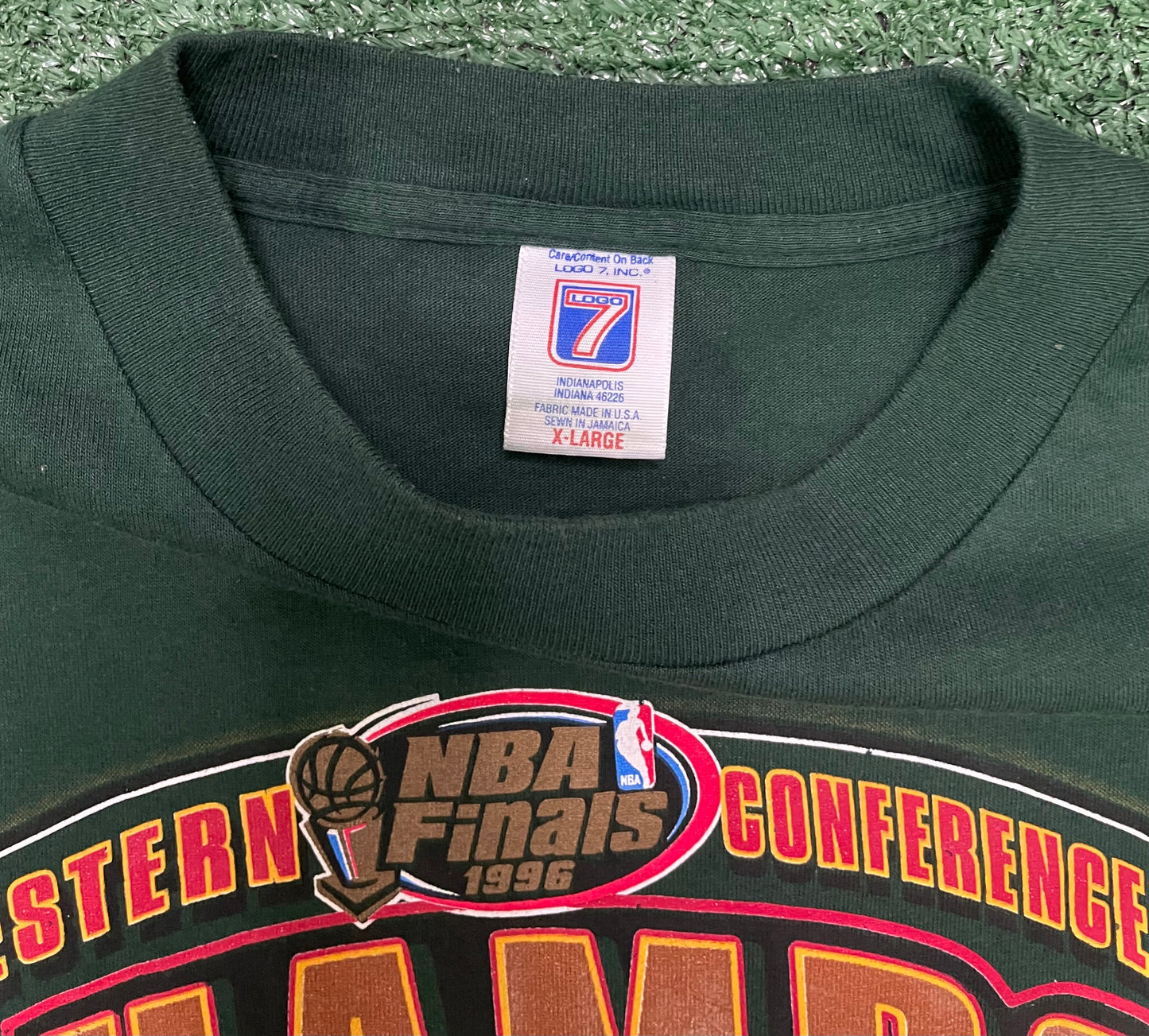 Vintage 1996 Seattle Sonics western Conference championships tee