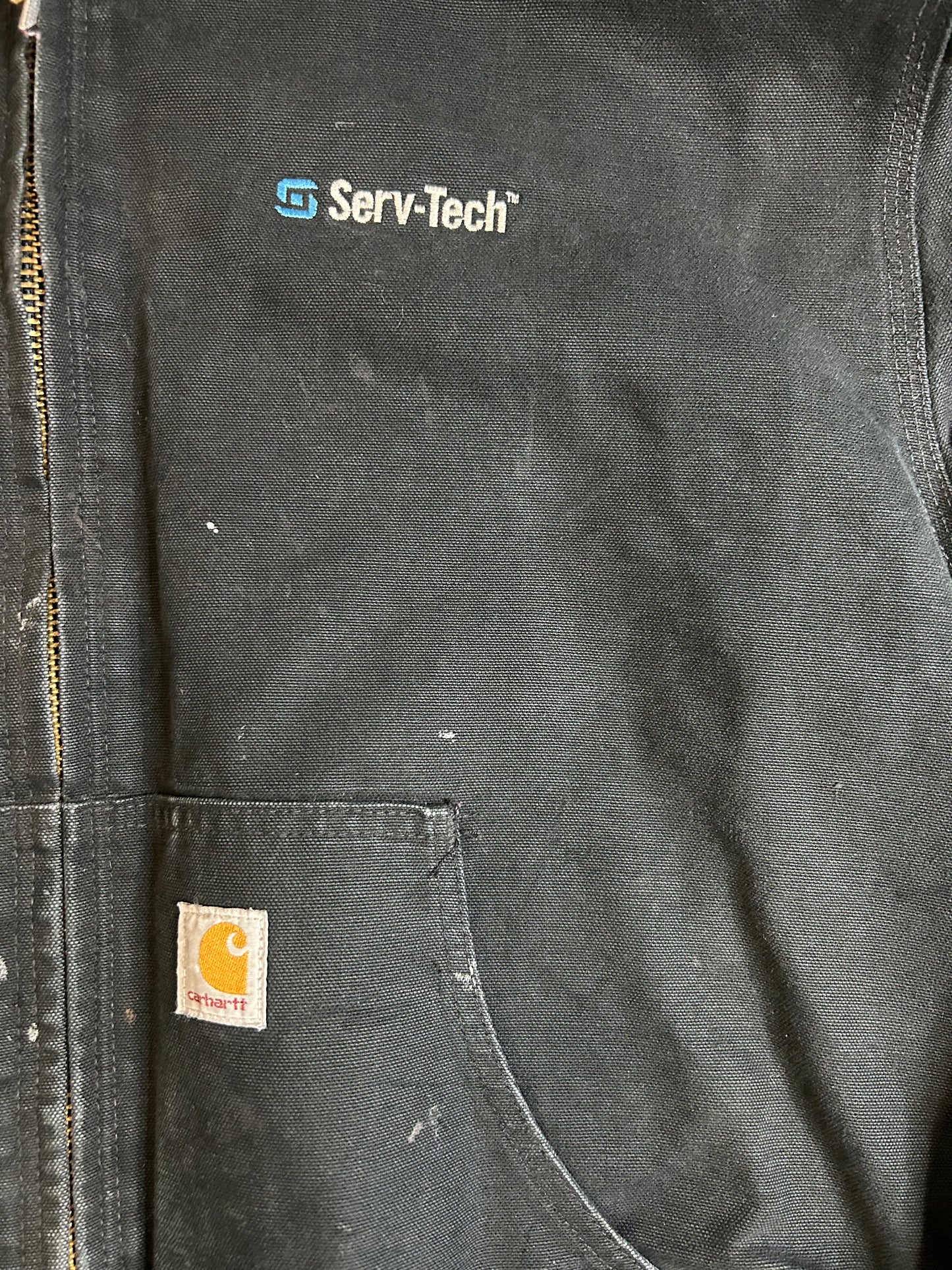 Vintage Carhartt hooded black jacket