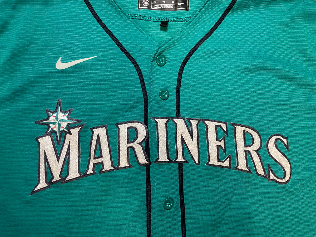 Seattle Mariners teal Seattle Nike alternate Ken Griffey #24 baseball jersey