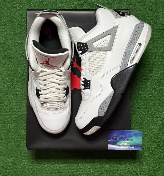 Jordan 4 White Cement 12 Men/13.5 Women “Preowned”
