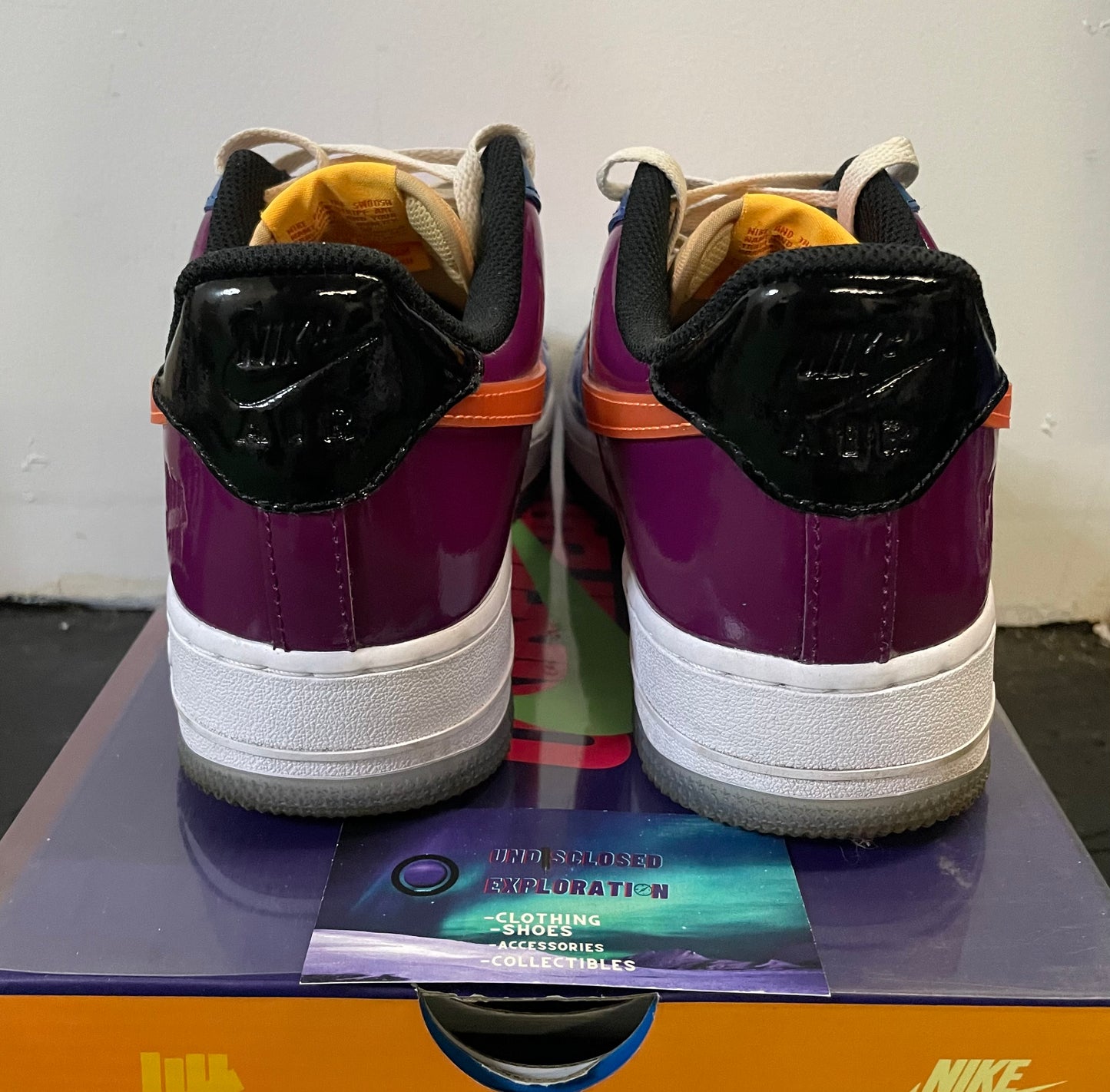 Nike X undefeated Air Force 1 low total orange size 8.5men/10women