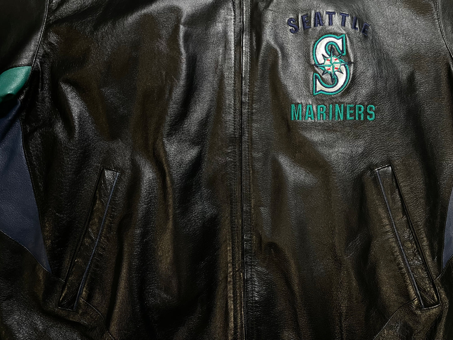 Vintage 1990s Seattle Mariners Leather Jacket