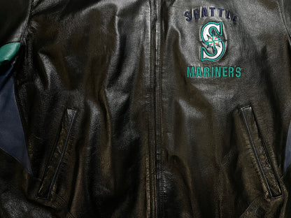 Vintage 1990s Seattle Mariners Leather Jacket
