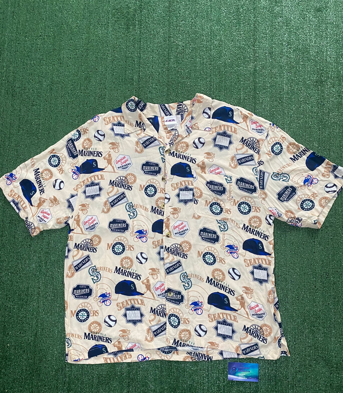 Vintage Seattle mariners Hawaiian button up