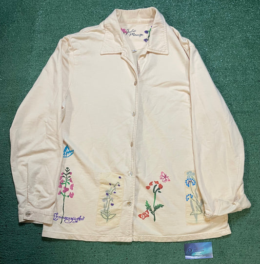 Vintage Julie Mango embroidered floral button up