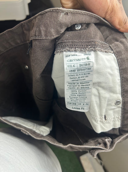 Carhartt brown distressed double knees pants