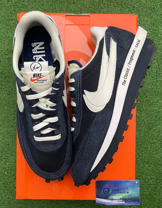 Nike LD Waffle Sacai Fragment Blue Void 10.5 Men/12 Women “Preowned”