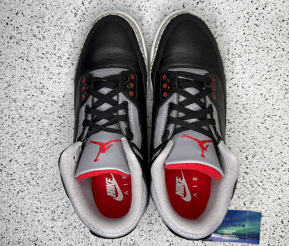 Jordan 3 Black Cement 10 Men/11.5 Women “Preowned”