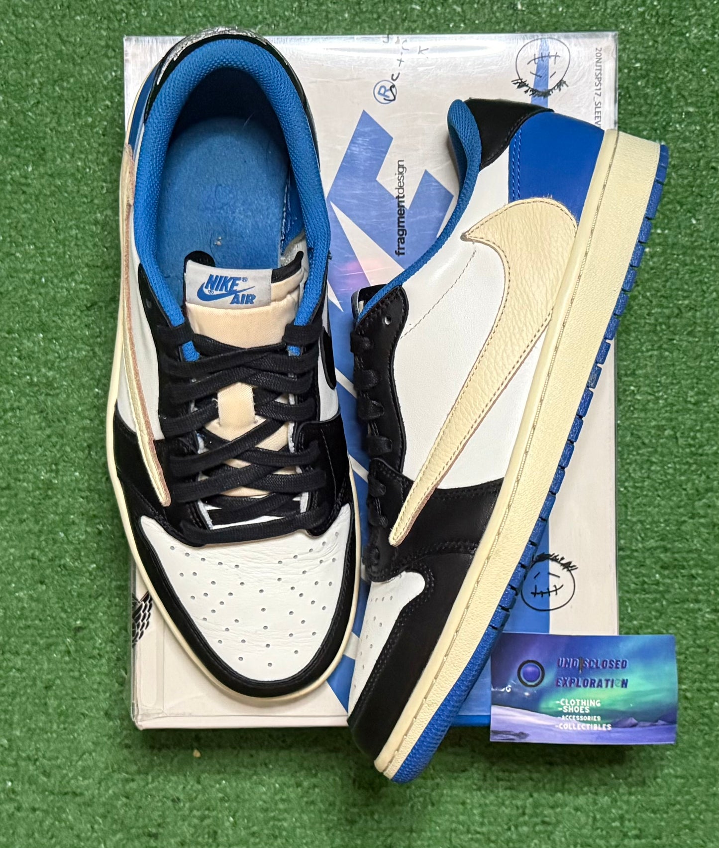Jordan 1 Low Travis Scott Fragment 10.5 Men/12 Women “Preowned”