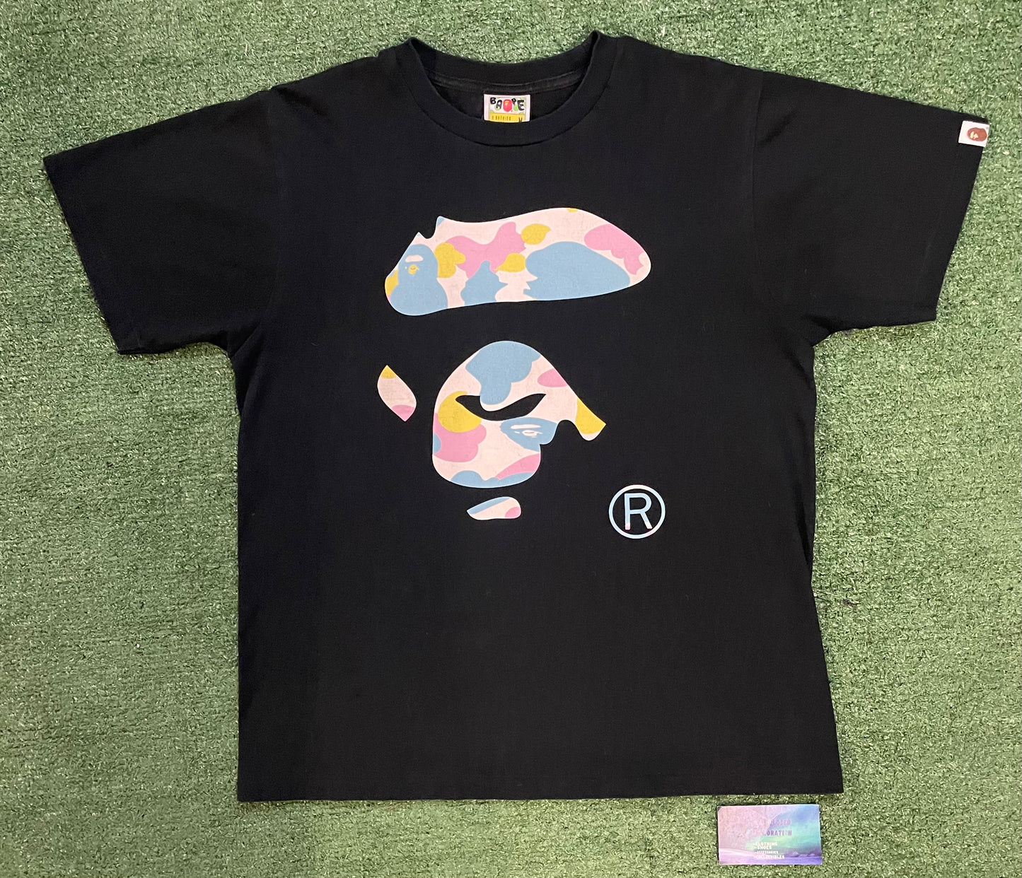 Bape multi Camo ape face tee