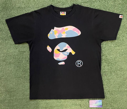 Bape multi Camo ape face tee