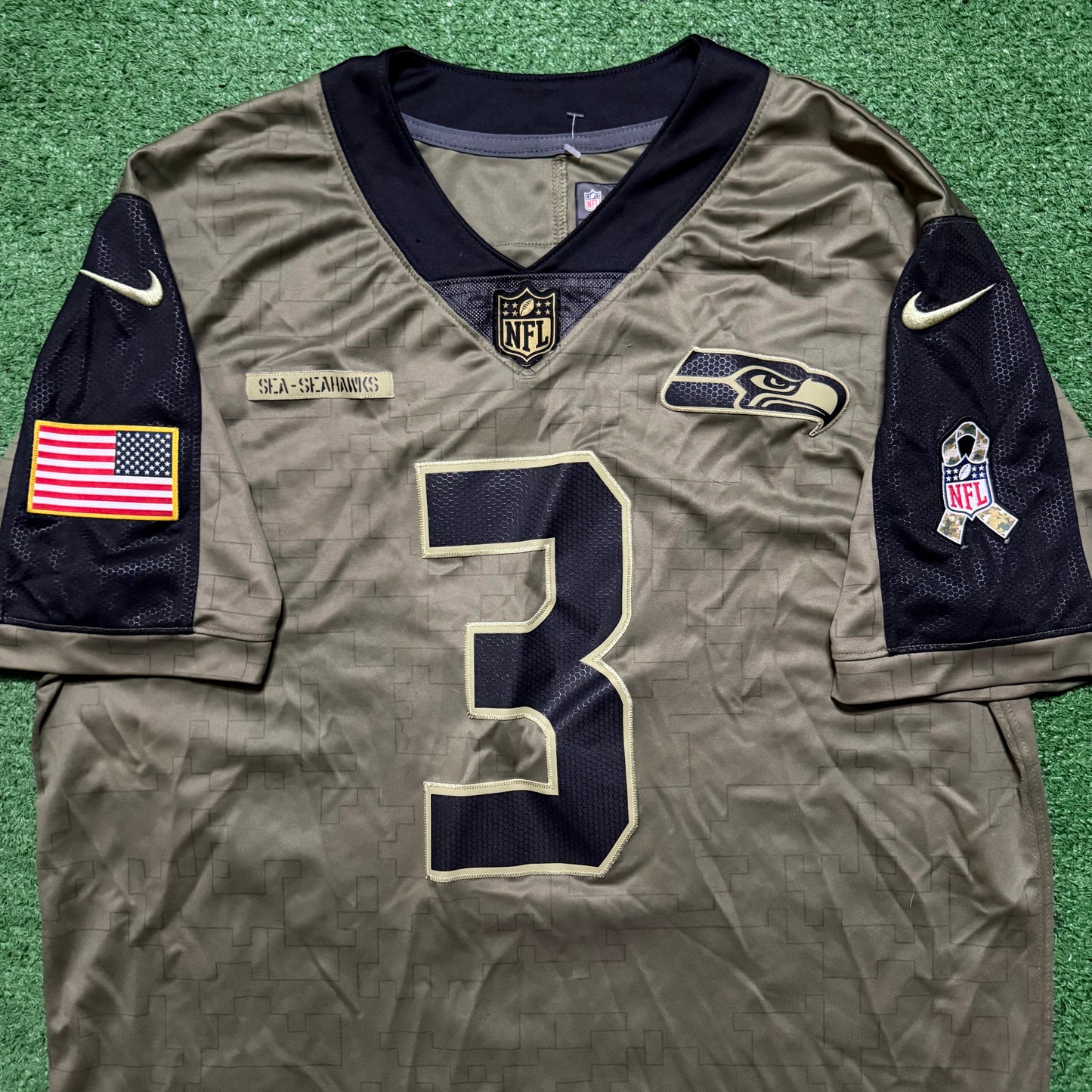 Russell Wilson Salute To Service Seahawks Jersey