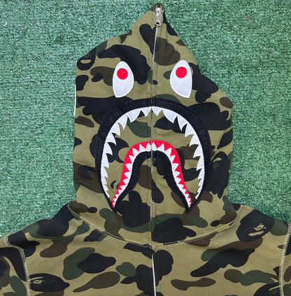 Bape 1st camo shark full zip hoodie