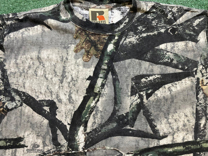 Vintage grey outdoor camo Russell camo tee