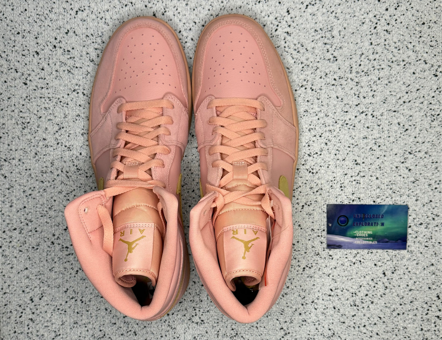 Jordan 1 Mid Coral Gold
