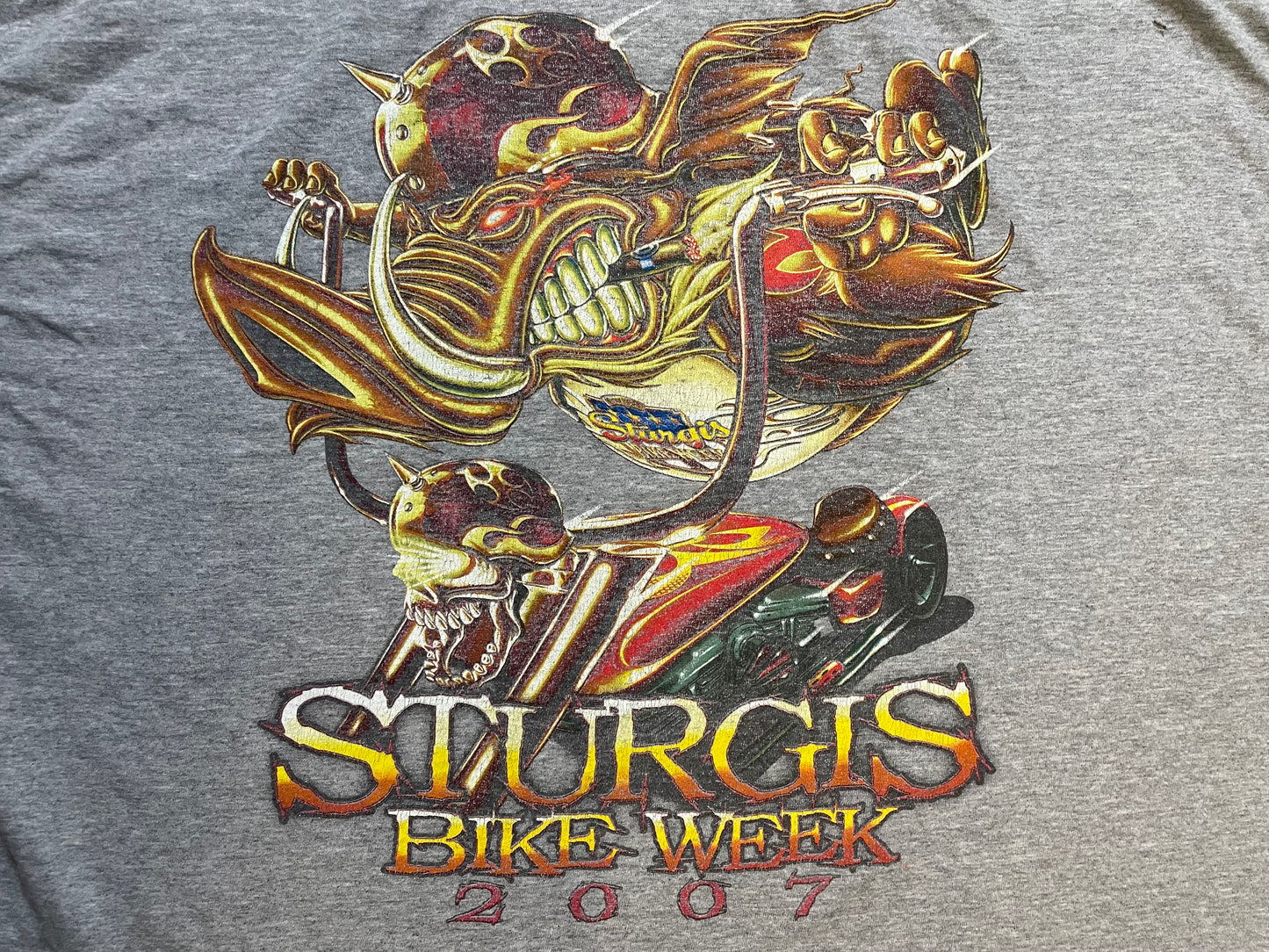 Vintage 2000s Sturgis Bike week grey tee