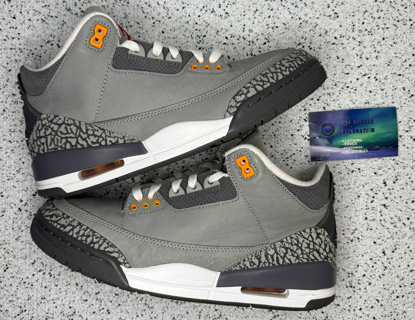 Jordan 3 Cool Grey 8.5 Men/10 Women “Preowned”