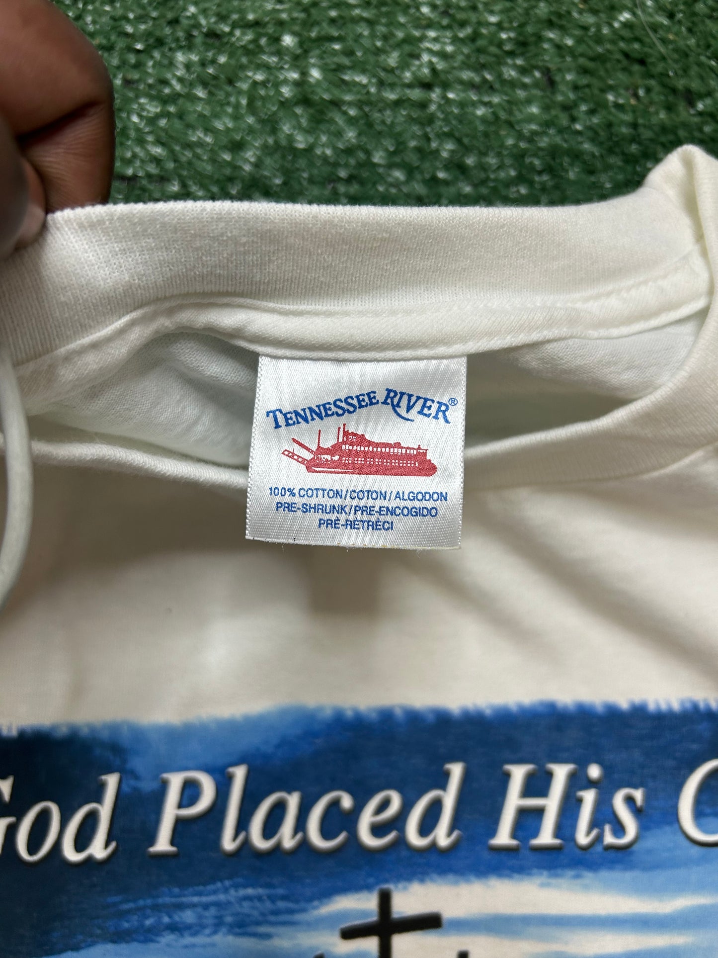 Vintage 1990s  Christian God placed his gift on the tree, not under it