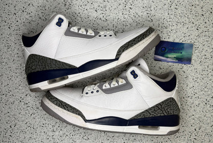 Jordan 3 Midnight Navy 11.5 Men/13 Women “Preowned”