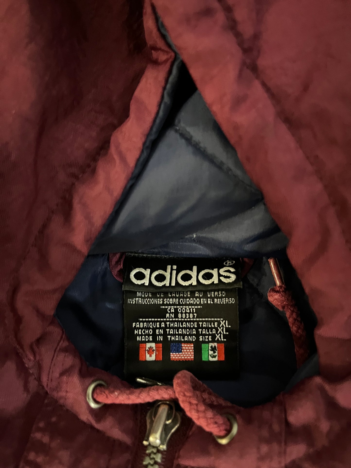 Vintage 1990s Adidas puffer jacket