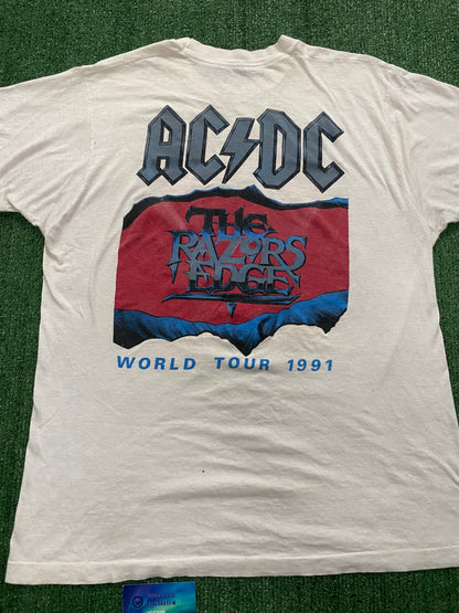 Vintage ACDC 1991 Razors Edge Tour T Shirt