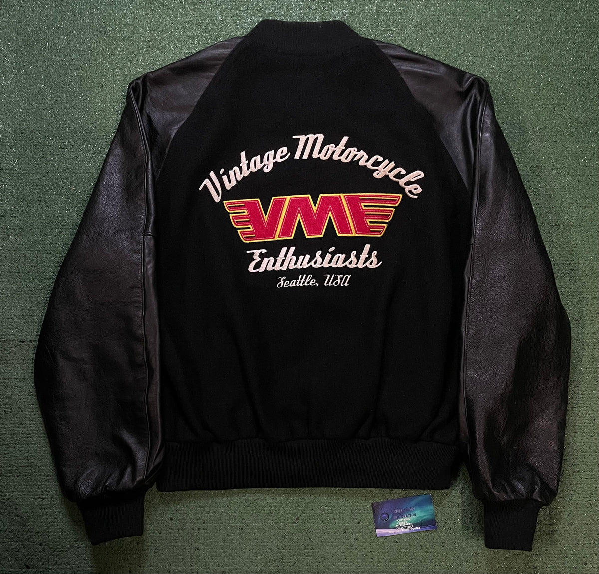 Vintage 1990s VME Vintage Motorcycle enthusiasts suede & leather jacket