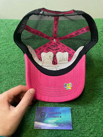 Von Dutch pink and black rhinestone hat