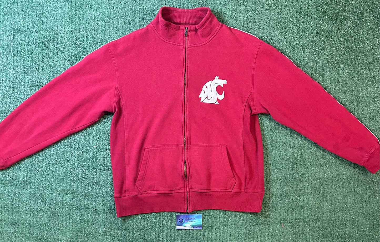 Vintage 2000s WSU Washington state cougars university zip up jacket