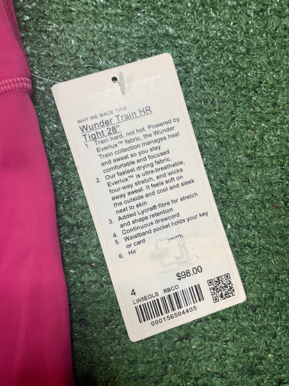 Lululemon Pink Wunder Train HR tight 28