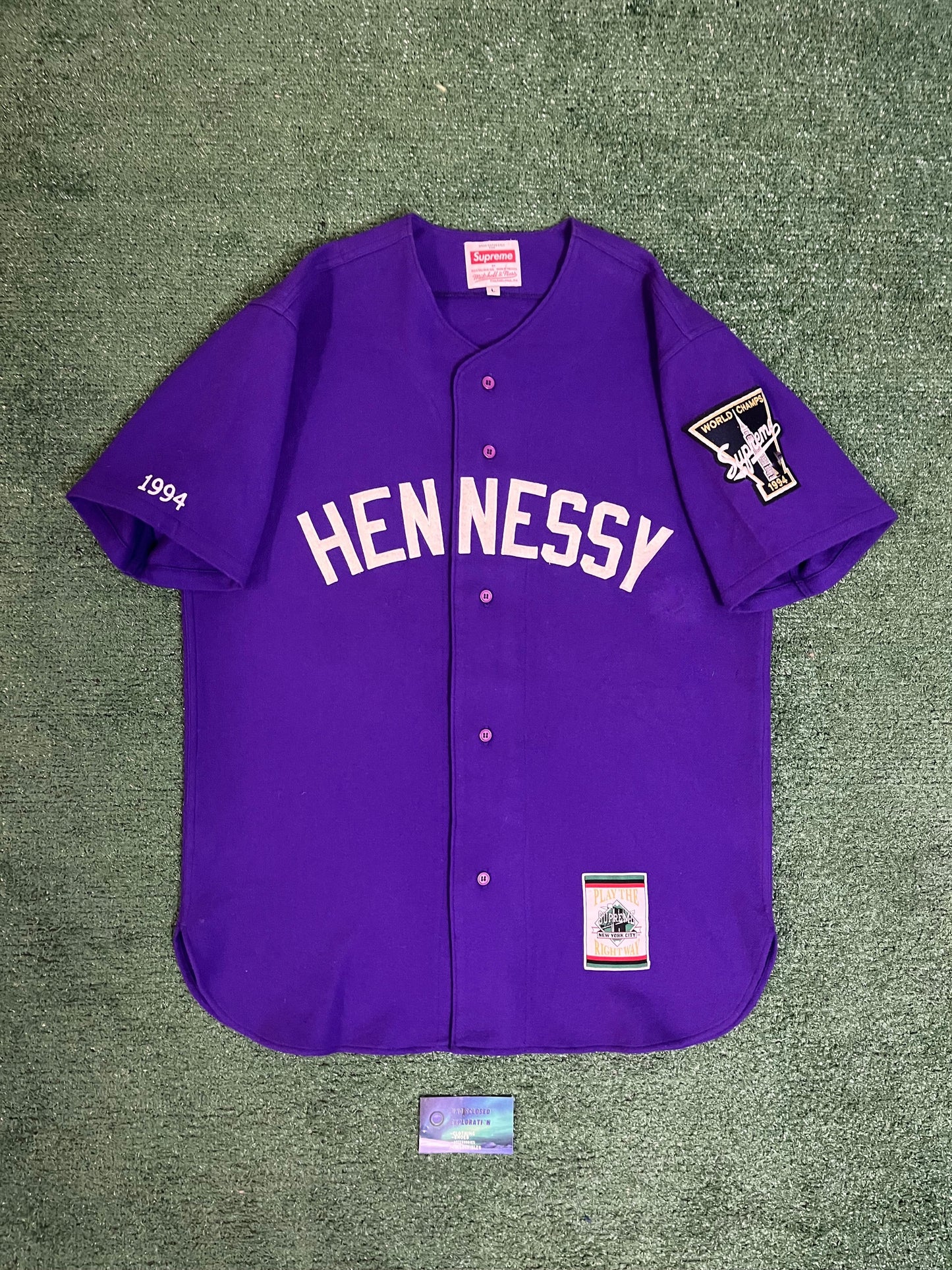 Supreme x Hennessy x Mitchell ness 2006 baseball jersey