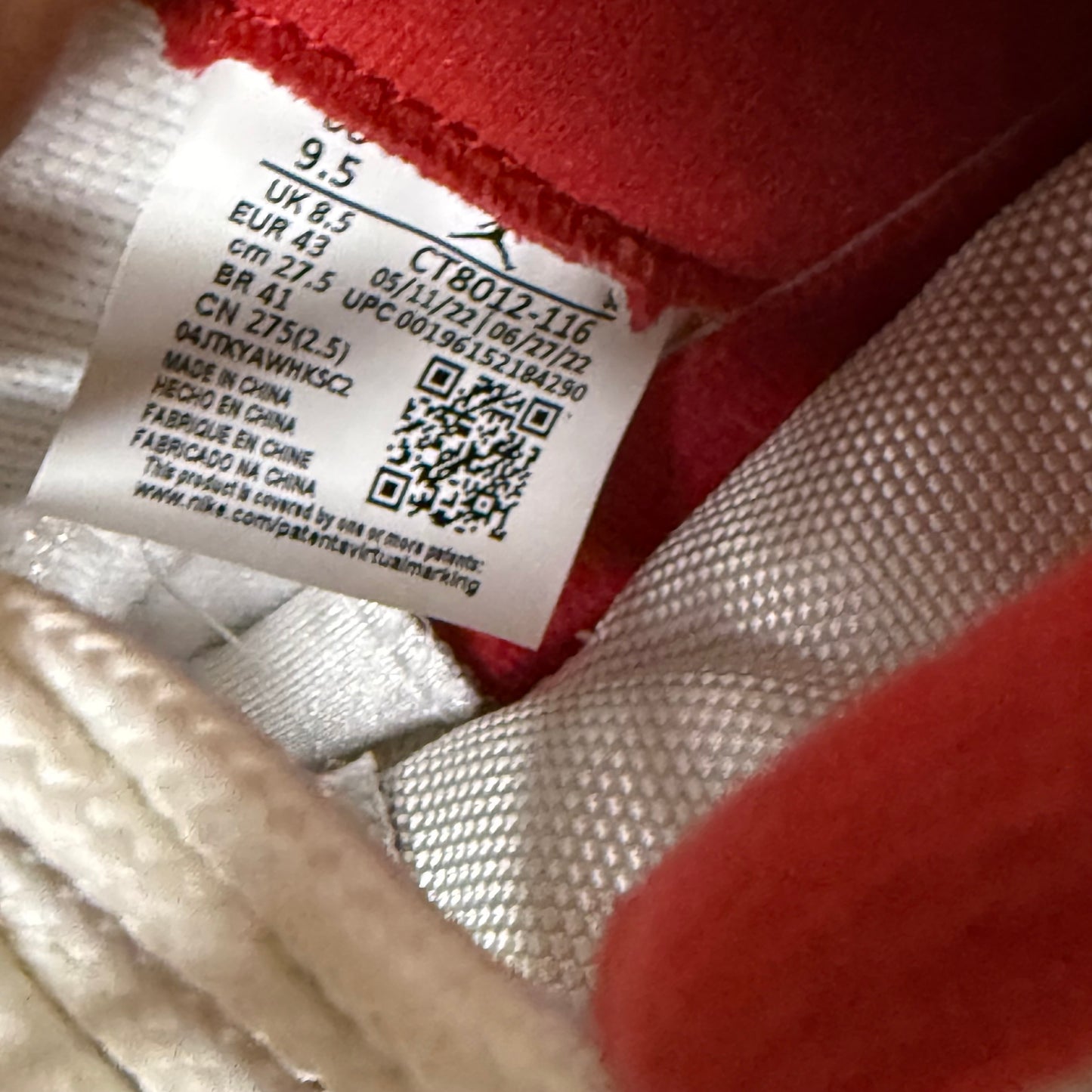 Jordan 11 Cherry 9.5 Men/11 Women “Preowned”