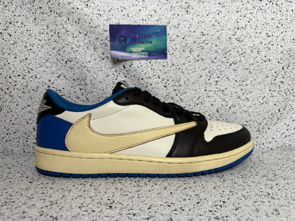 Jordan 1 Low Travis Scott Fragment 10.5 Men/12 Women “Preowned”