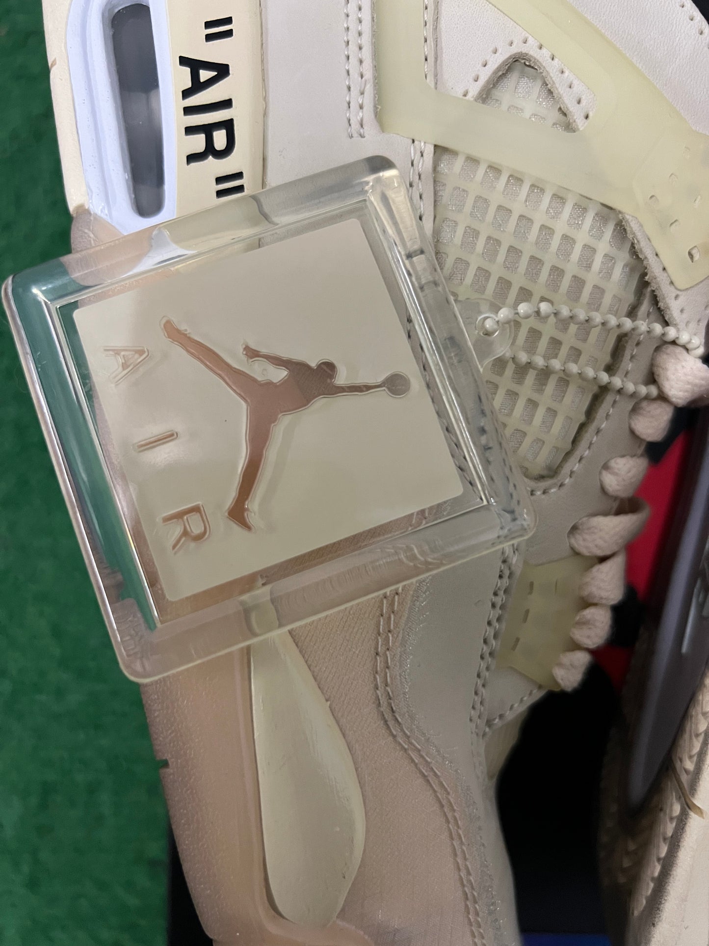 Jordan 4 x off white sail  size 5.5men/7women