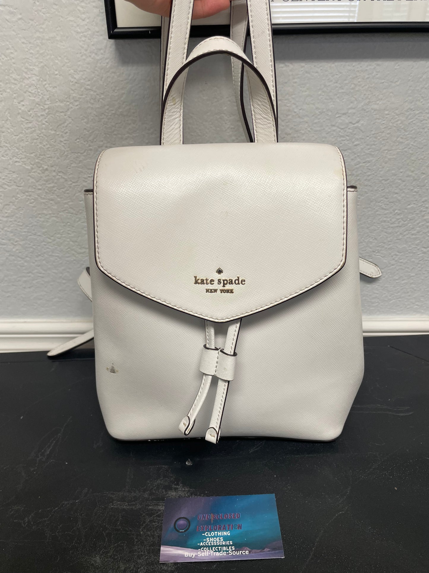 Kate Spade Lizzi white backpack