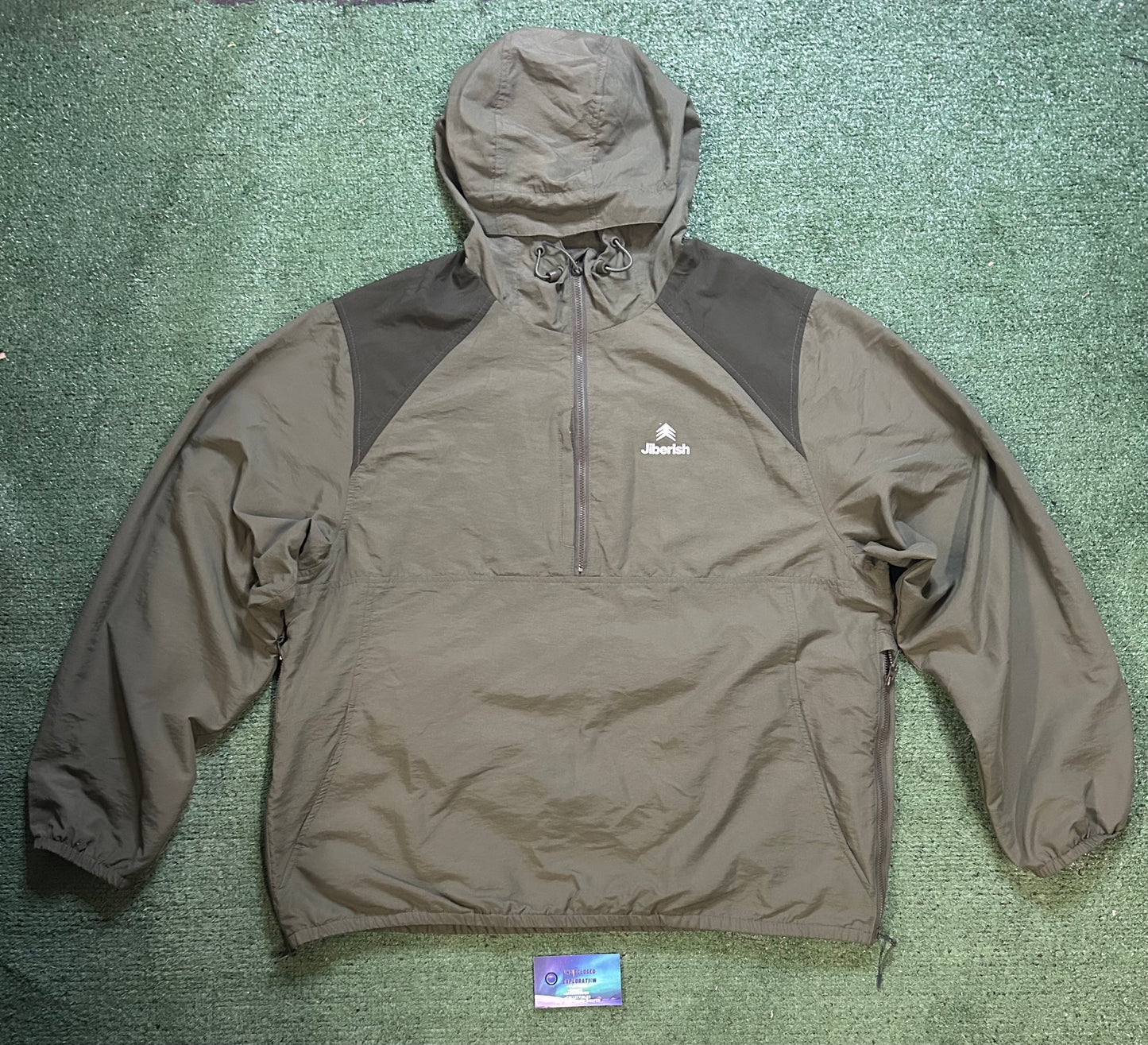 Jiberish olive green anorak jacket