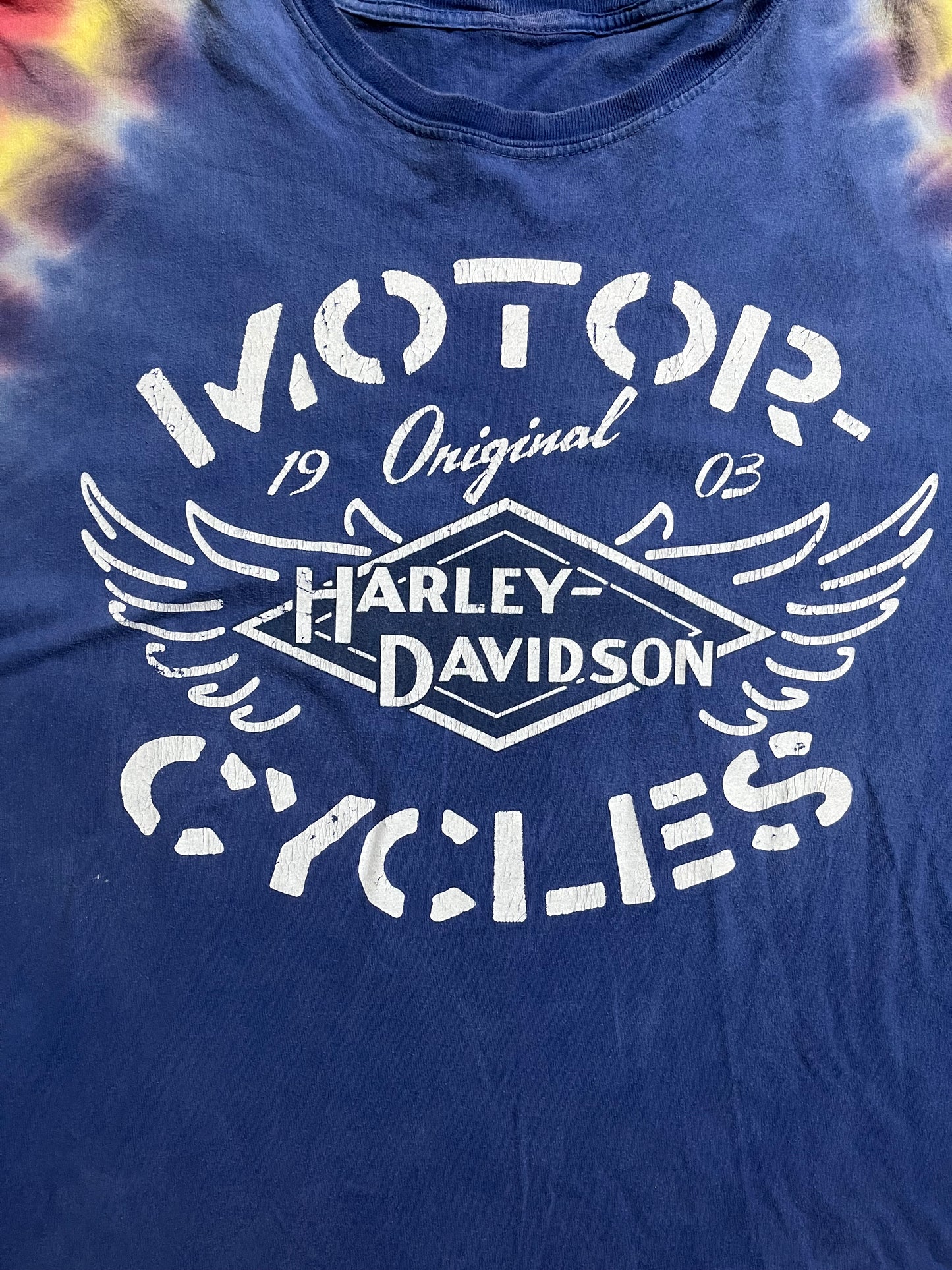 Harley Davidson Tie-Dye Motorcycle Destination tacoma Tee