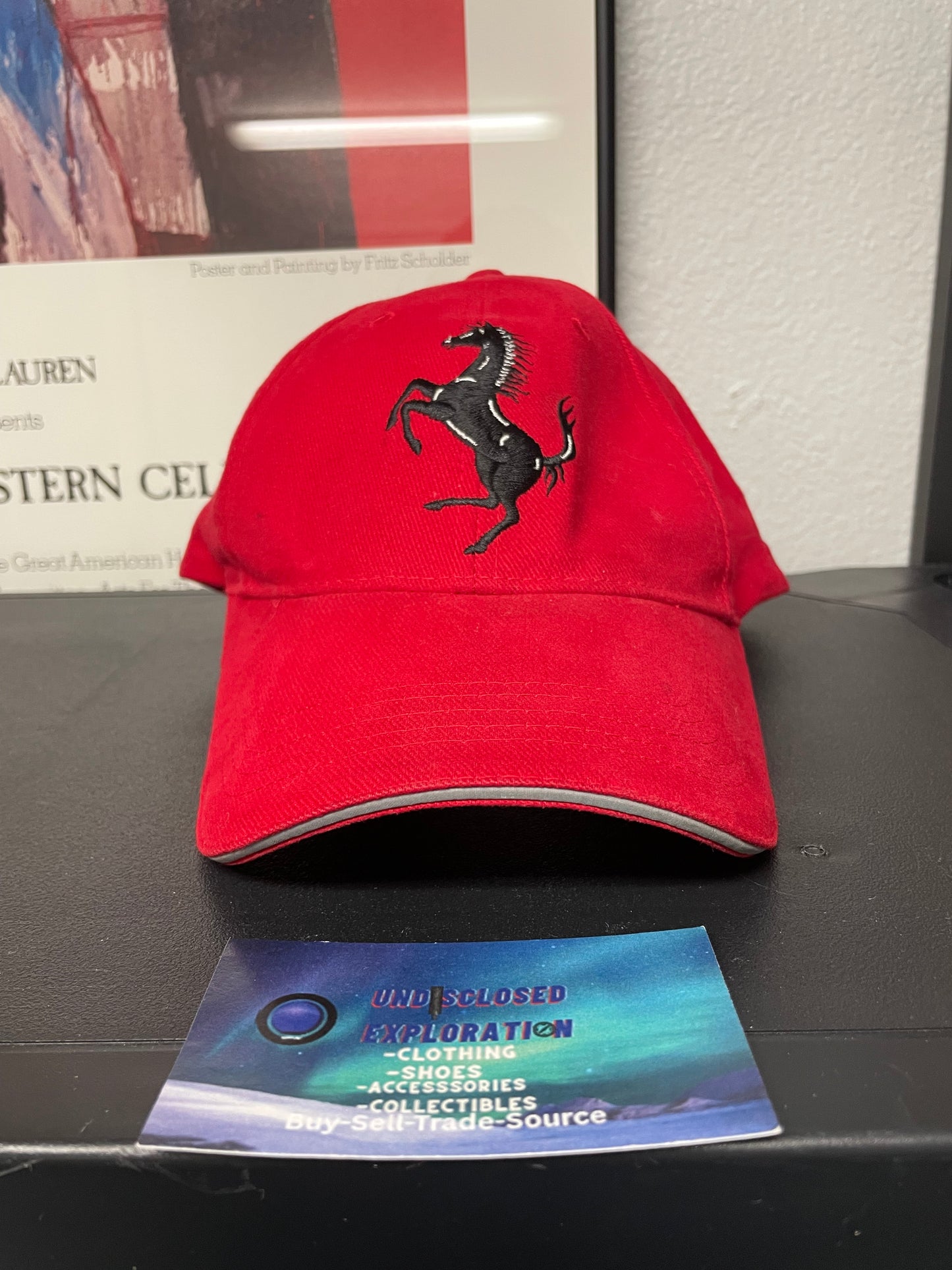 Vintage Ferrari red horse hat