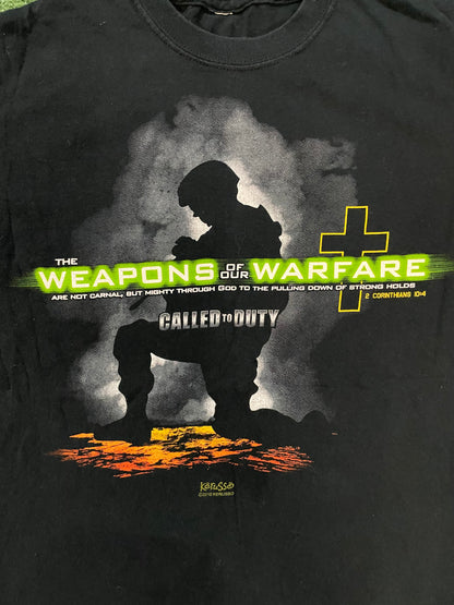 Vintage Called to Duty weapons of warfare tee