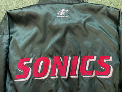 Vintage 1990s Seattle Sonics embroidered zip up jacket