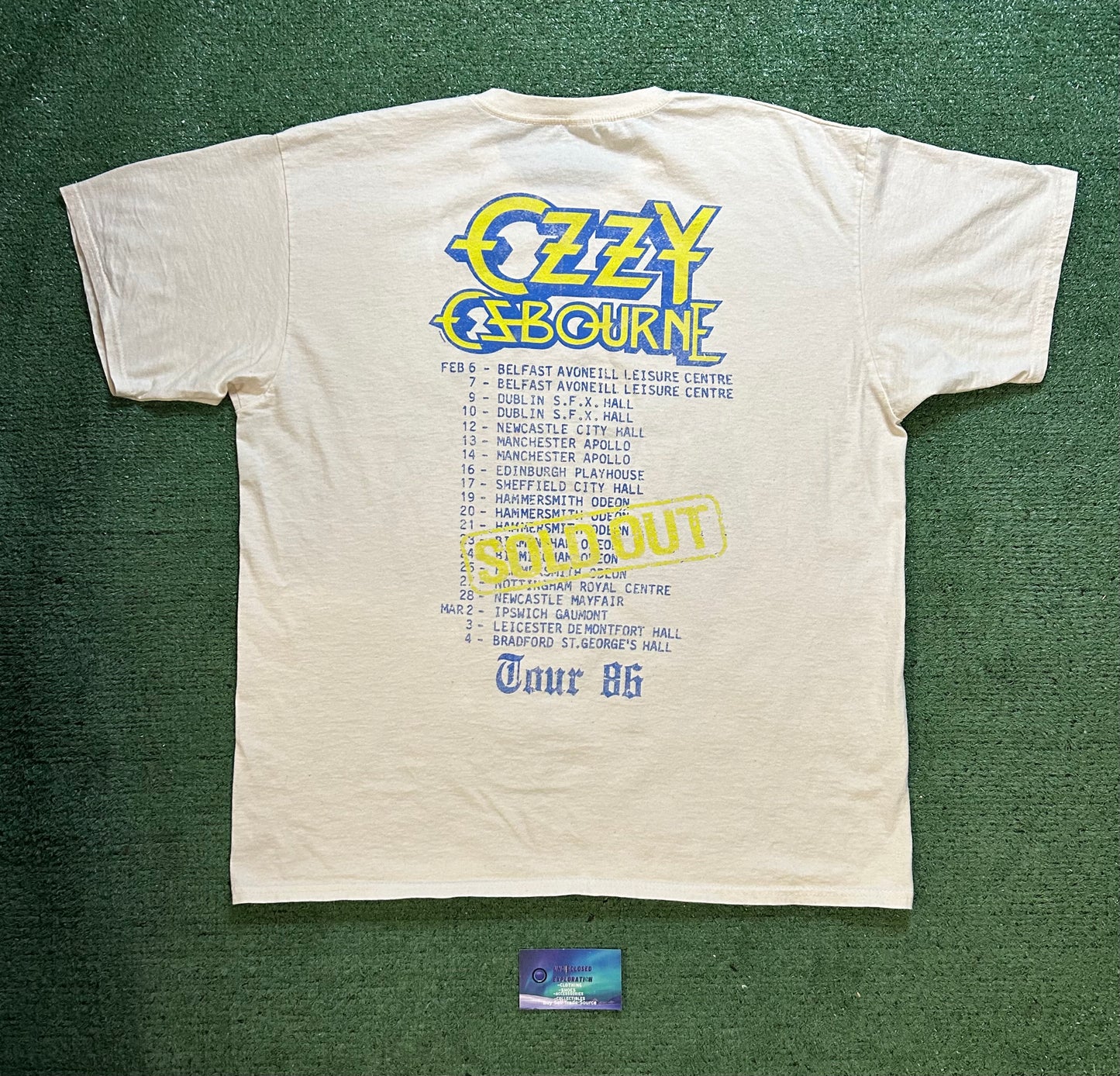 Ozzy ozbourne tour 86 white tee