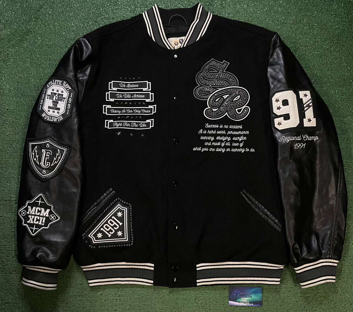 Genuine fight for the win suede & leather jacket