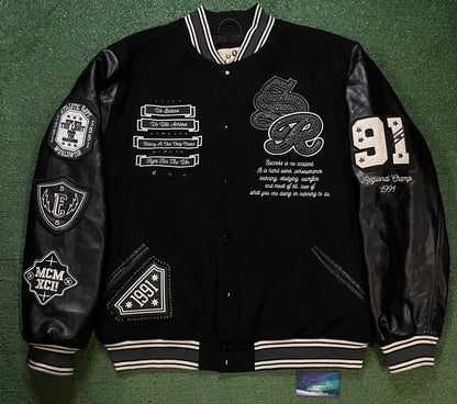 Genuine fight for the win suede & leather jacket